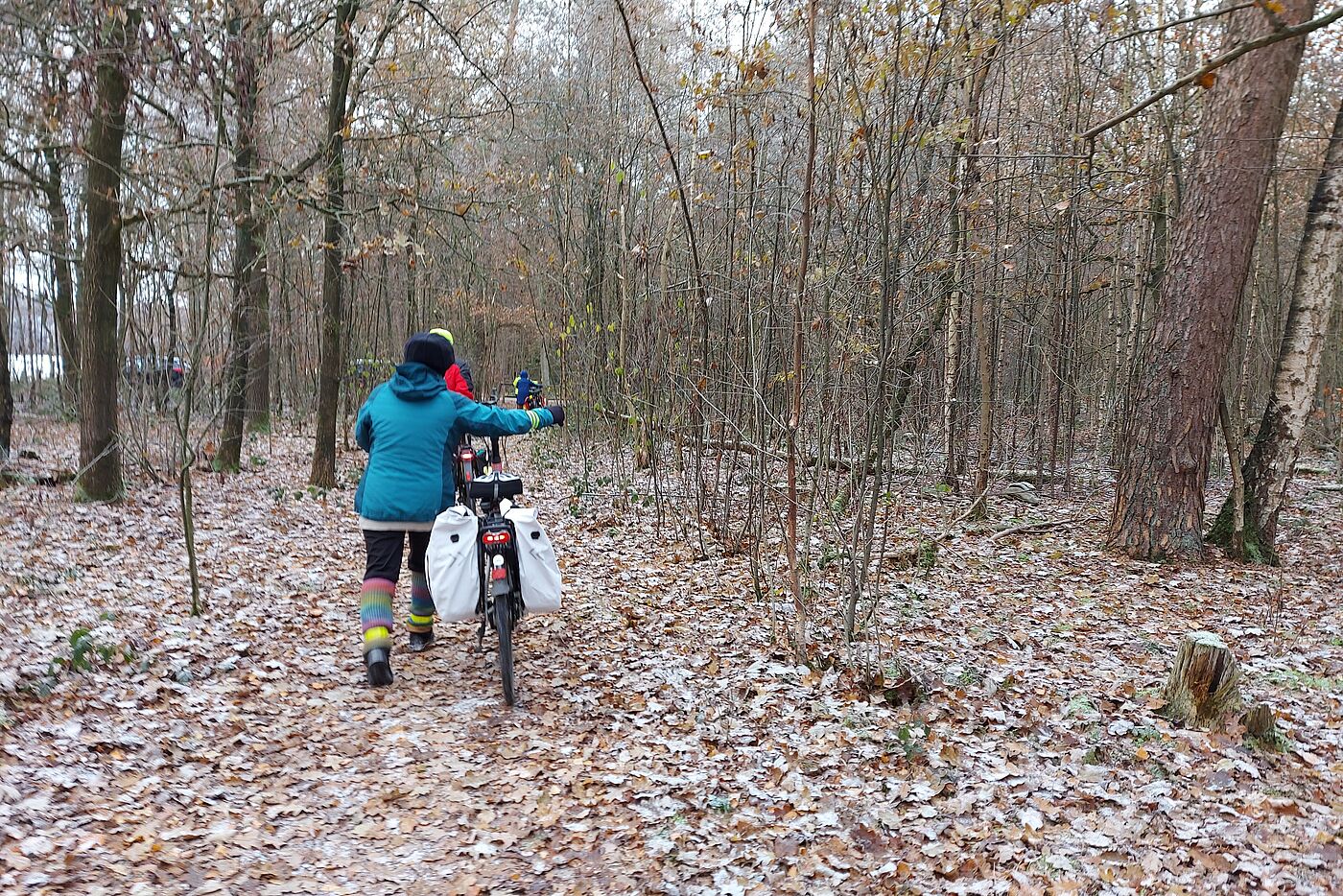 zu Fuß zurück zum Fahrweg