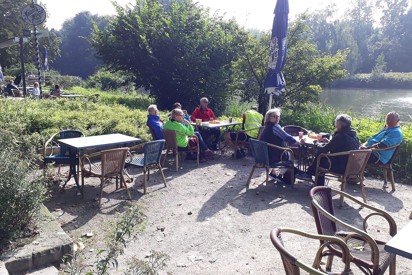 Pause am Biergarten Fontänenteich