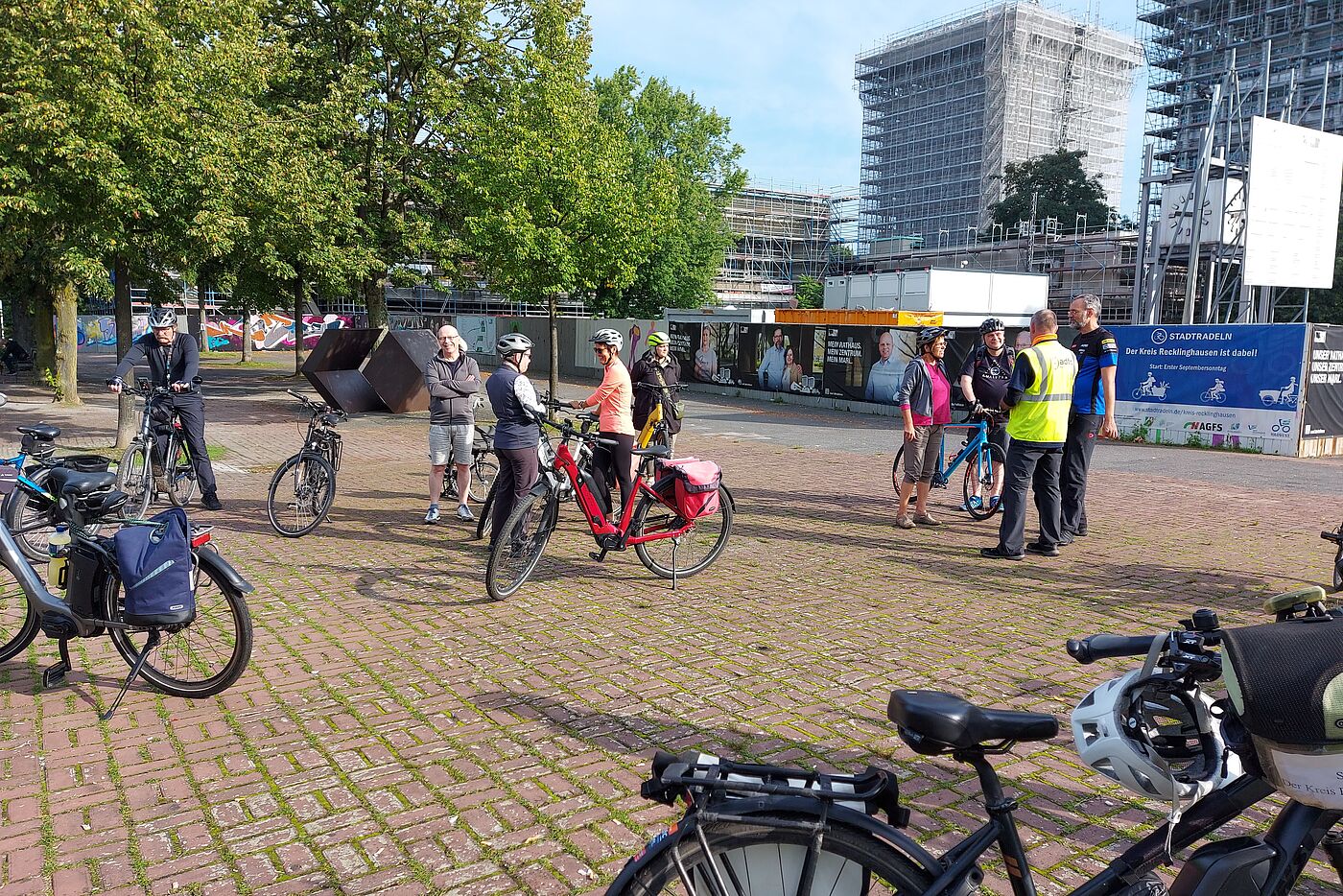Fachgespräche am Start