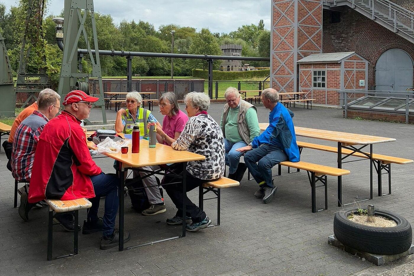 Pause vor der Heimfahrt