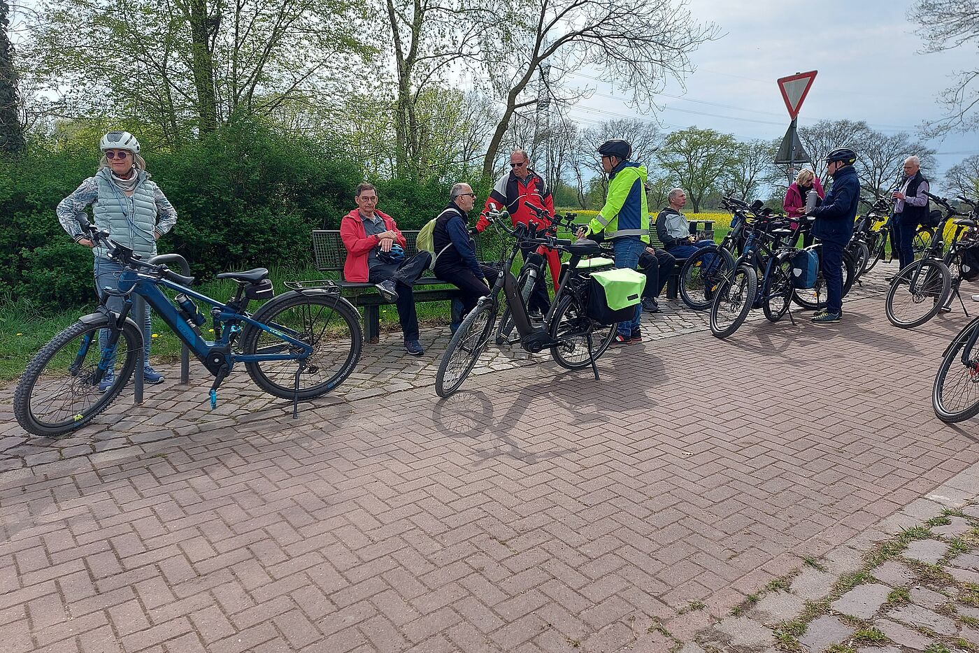 Pause an der ehemaligen Bahntrasse