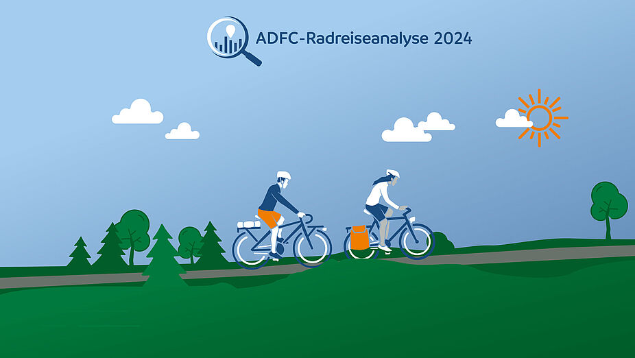 Keyvisual ADFC-Radreiseanalyse 2024